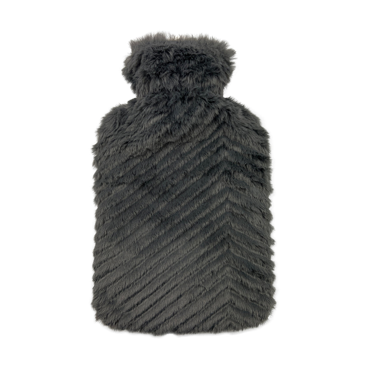 Hot Water Bottle 700mL & Cover - Grey Chevron Stripe - The Grain Shop