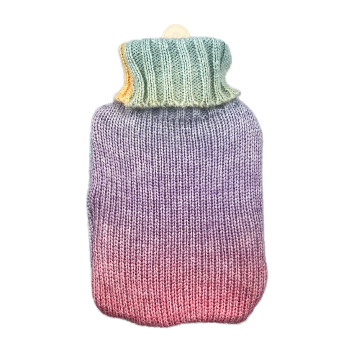 Hot Water Bottle 700mL & Cover - Rainbow Knit - The Grain Shop