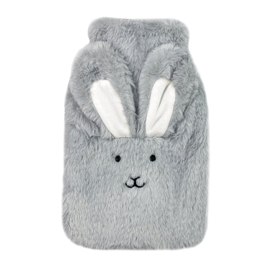 Hot Water Bottle 700mL & Cover - Grey Bunny - The Grain Shop