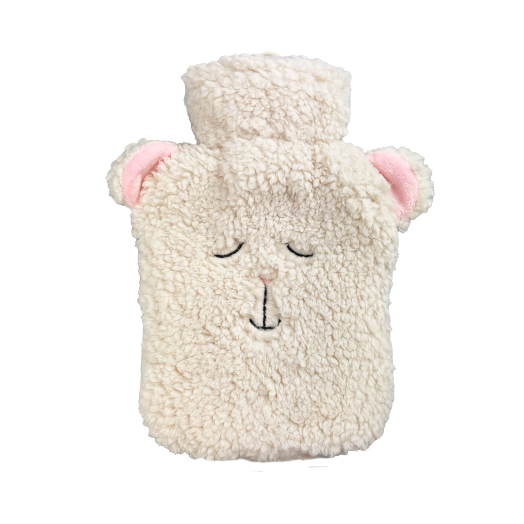 Hot Water Bottle 700mL & Cover - Sheep - The Grain Shop