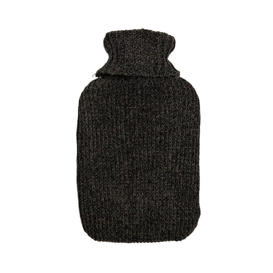 Hot Water Bottle & Cover - Charcoal Chenille - The Grain Shop
