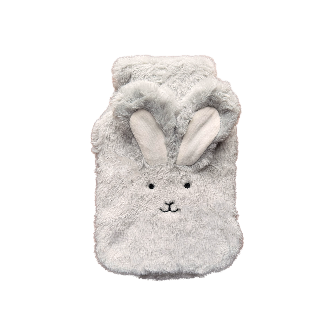 Hot Water Bottle & Cover - Grey Rabbit - The Grain Shop