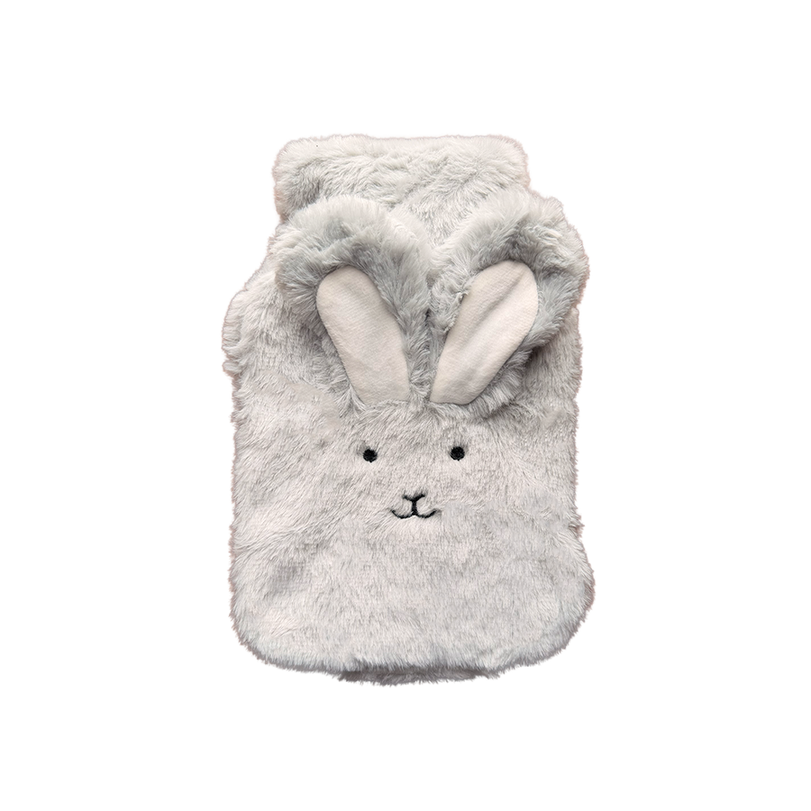 Hot Water Bottle & Cover - Grey Rabbit - The Grain Shop
