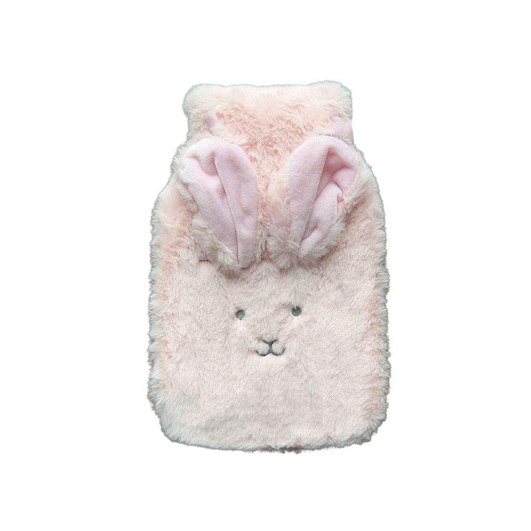 Hot Water Bottle & Cover - Pink Rabbit - The Grain Shop